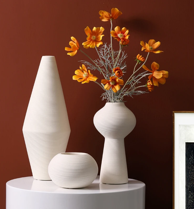 3-Piece Elegant Ceramic Vase Set image
