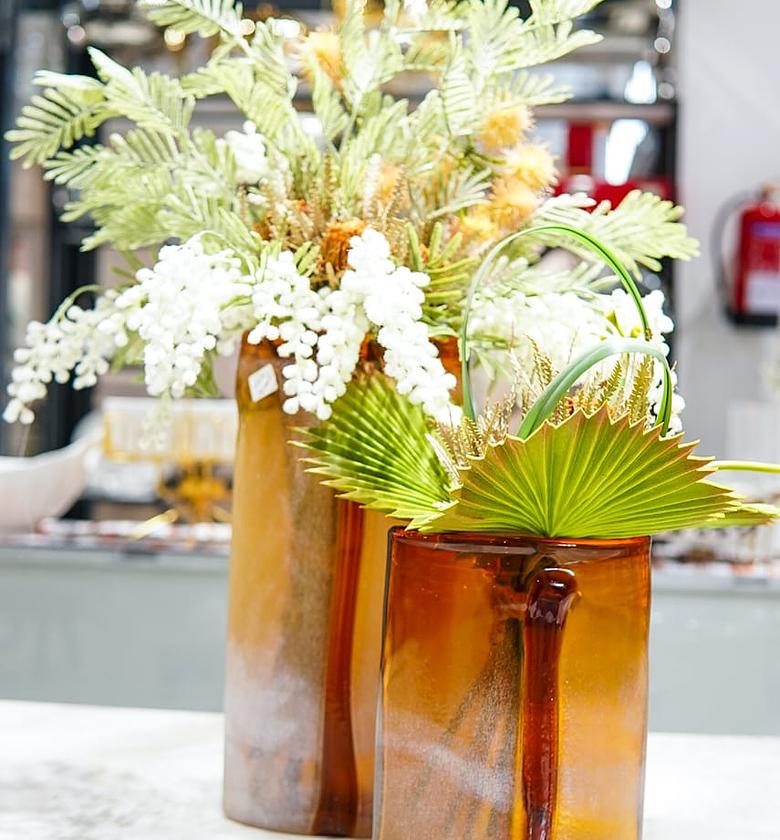 Crystal vase with flower   image