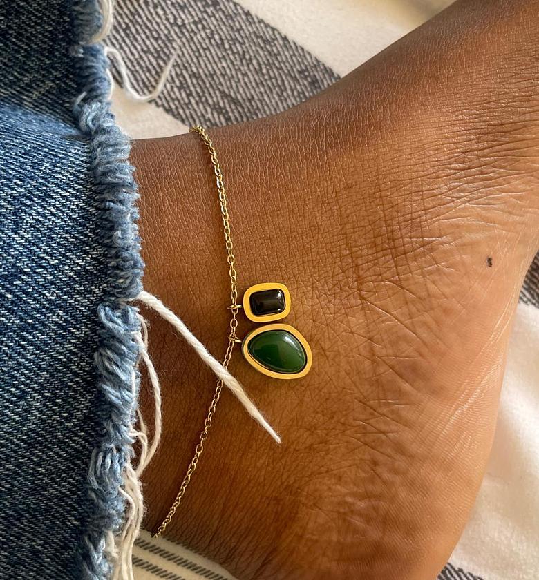 Artisan Geo Stone Anklet image