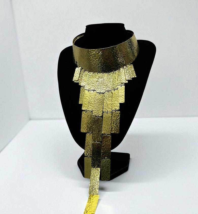 Bahati Hammered Brass Choker image