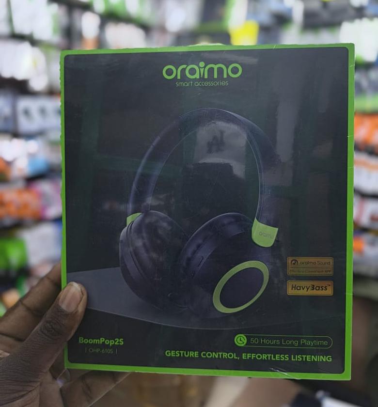 Headphones. Oraimo BoomPop 2S ENC Over-Ear Wireless Headphones image