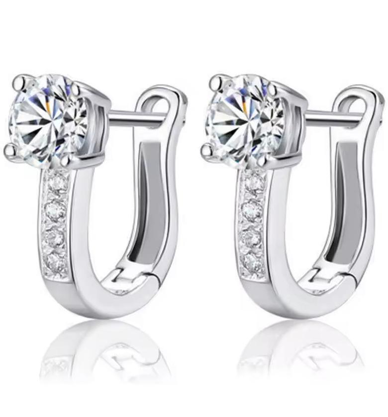 Sleek Silver Orbit Studs image