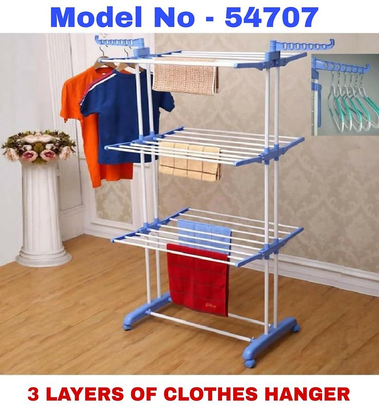 4 Tier Clothes Drying Rack, Laundry Stand With Wheels image