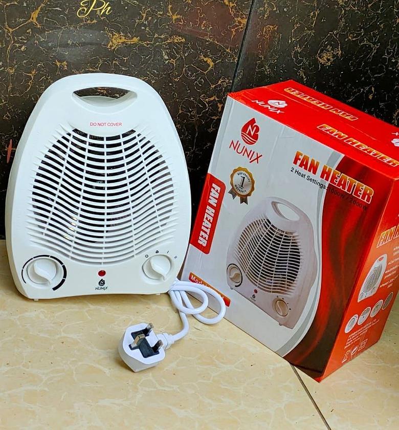 Room Heater. Nunix Portable Room Fan Heater With Two Heat Settings 1000w image