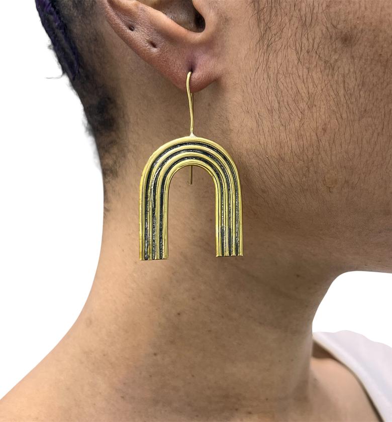 Nala Brass Earrings  image