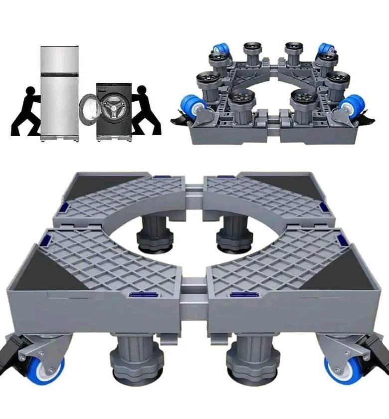  Heavy Duty Adjustable Extensible Appliances Stand, also referred to as a Fridge Stand, Washing Machine Stand, or Cooker Stand.  image