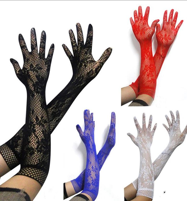 Fishnet Gloves Sexy Gloves Etiquette Gloves Nets Gloves Fun Long Gloves image