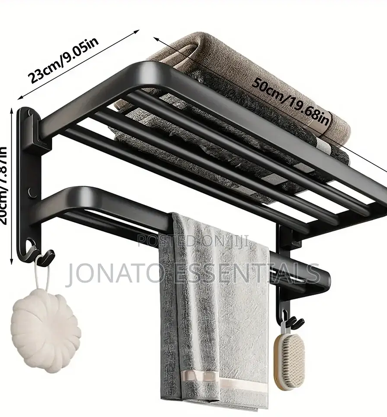 Double-Layer Towel Rack, Bathroom Shelf image