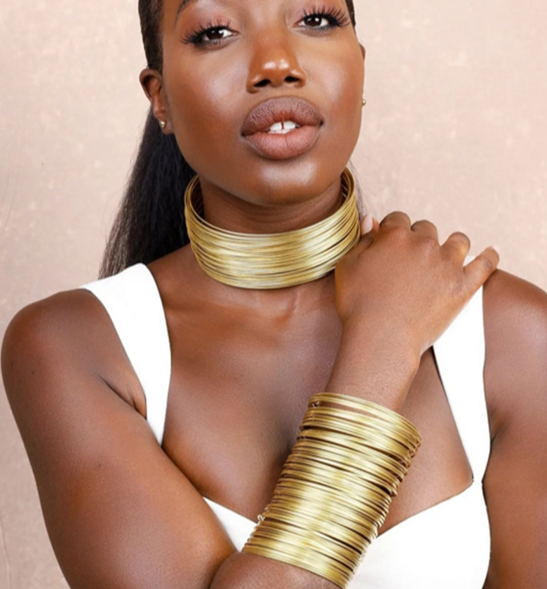 Sade Brass Choker and Bracelet image