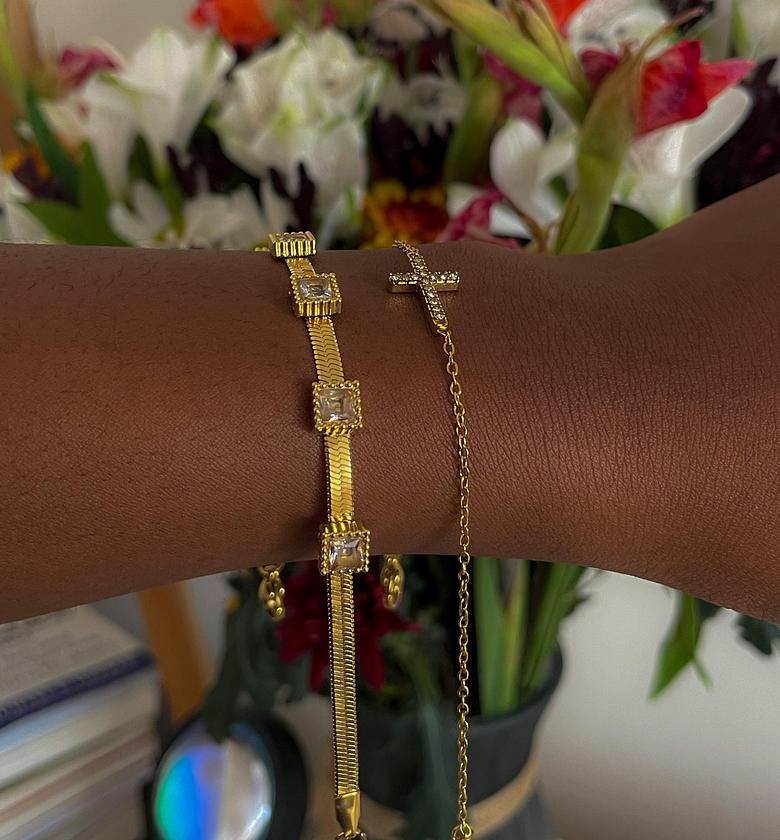 Golden Serenity & Faith Bracelet Set image