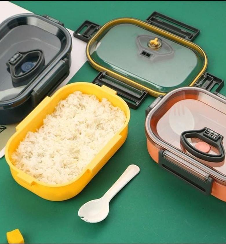 Leak-Proof Lunch Box, Food Container, Bento Box, With Cutlery image