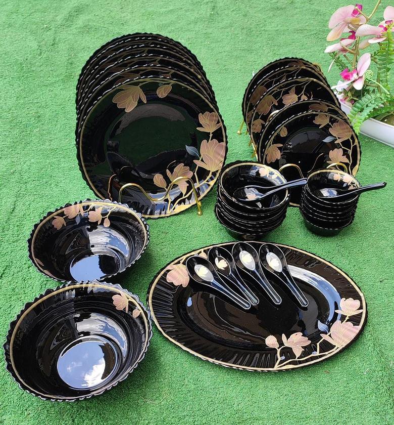 33pcs Black dinner set  image