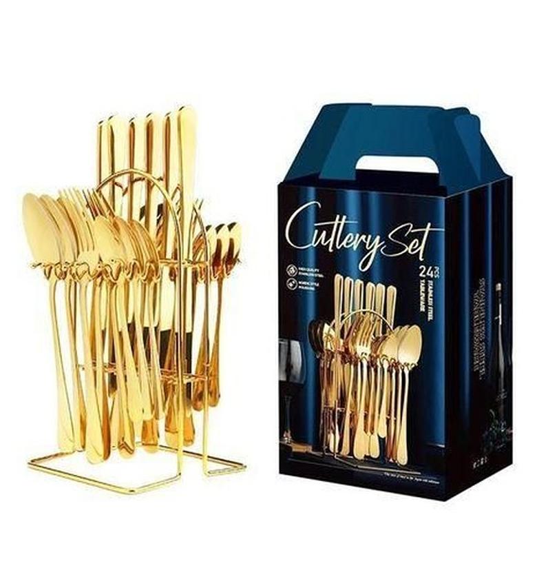 24-Piece Gold Cutlery Set image