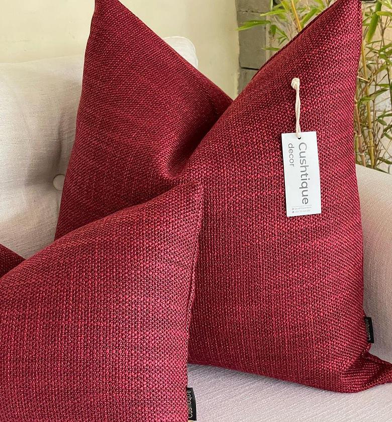 BURGUNDY WEAVE CUSHION image