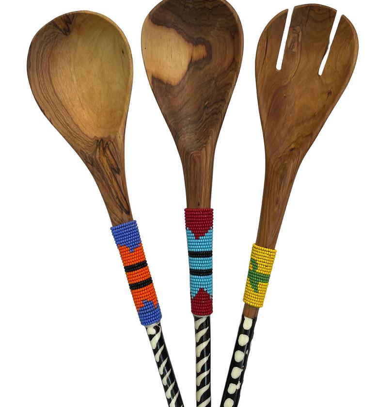 Vijiko Serving Spoons (Bone & Wood) image