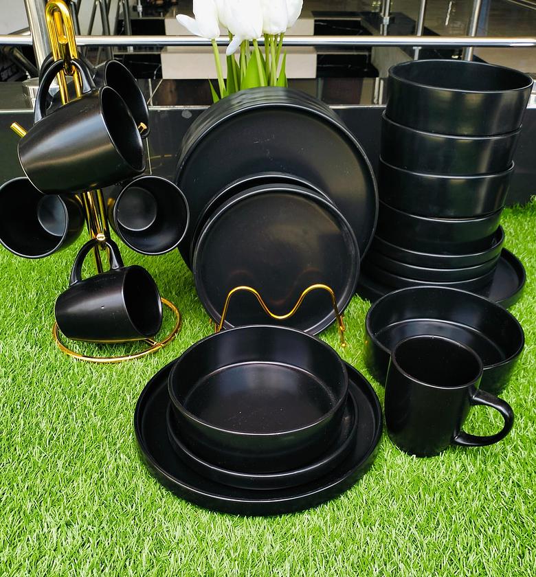 24pcs Black dinner set  image
