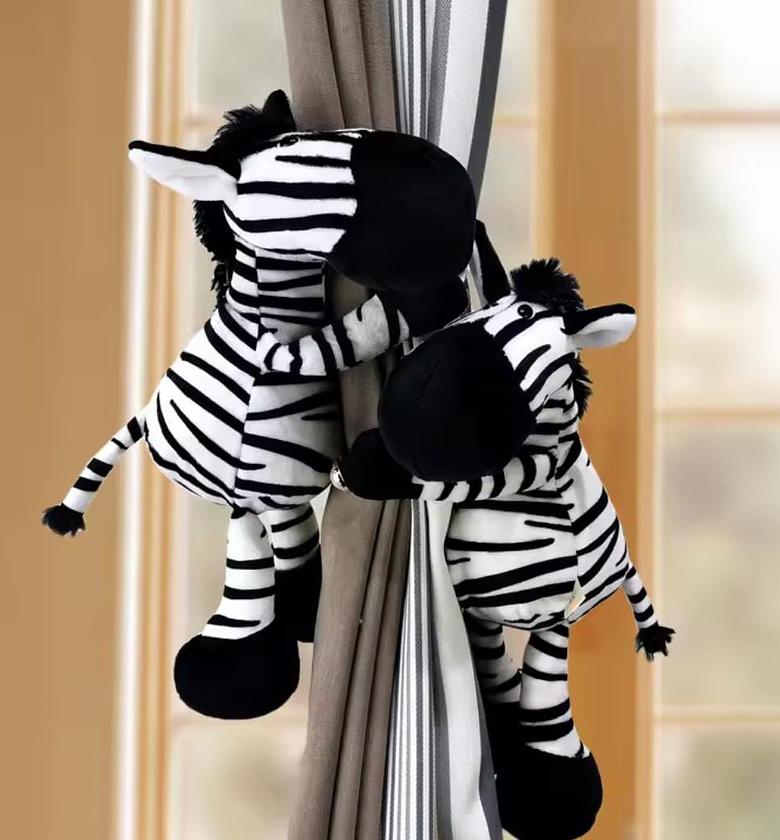 2pcs Stuffed Plush Curtain Bucks image