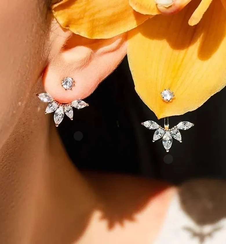 2 in 1 cubic Zirconia Earrings image