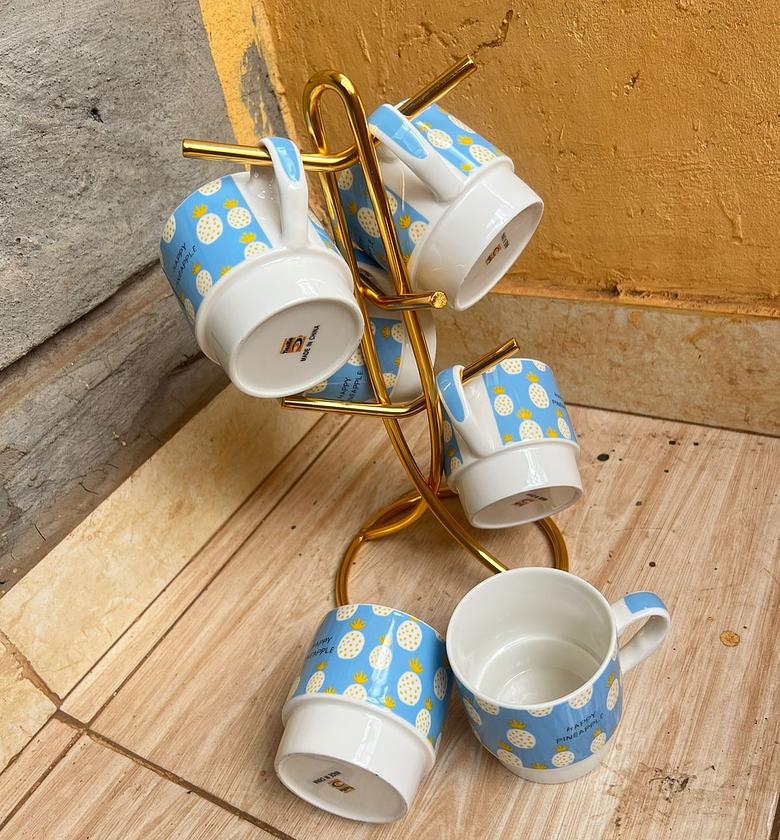 MUGS. 6 pcs ceramic 350ml mugs image