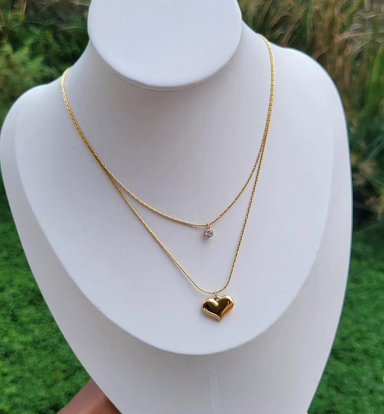 Gold Heart Double image