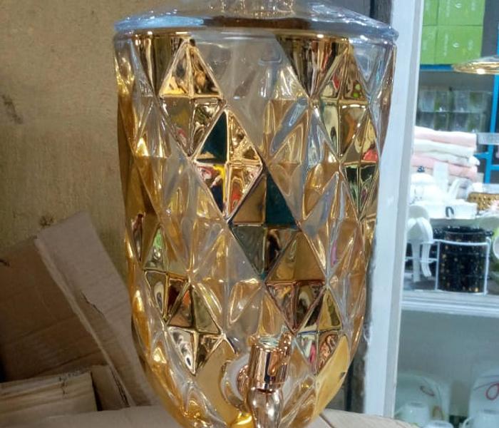 3L  Clear Juice Decanters-gold image