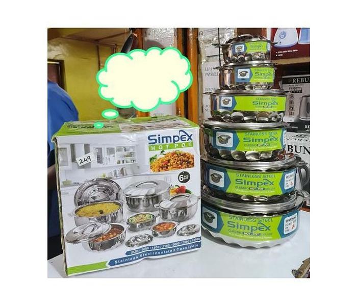 6 pcs simpex hotpot stainless steel image
