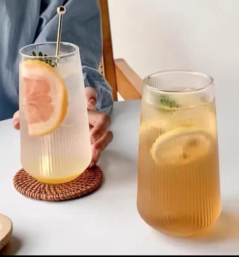 Ribbed  juice/water glasses  image