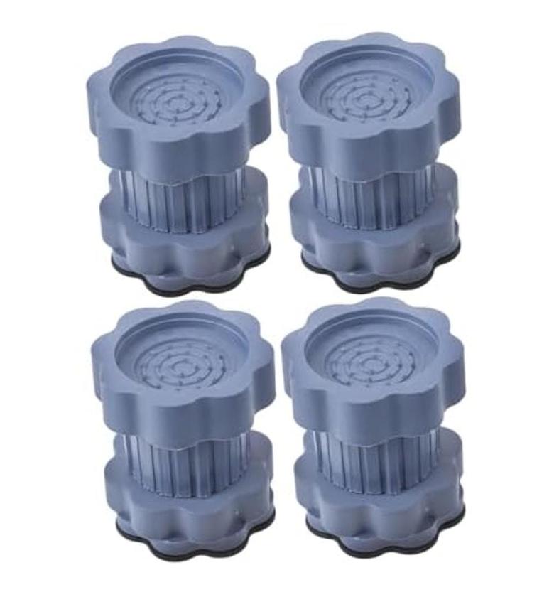 Anti Vibration Pads For Washing Machine Support, Adjustable Dryer Shock And Noise Cancelling Pads, Washer Foot Pad, Anti-Walk Protects Pedestals, Anti-Slip Rubber Feet Pad Stabilizer, Set Of 4 image