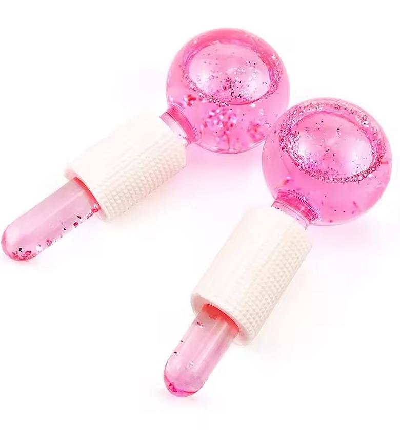 Facial ice globes with glitter image