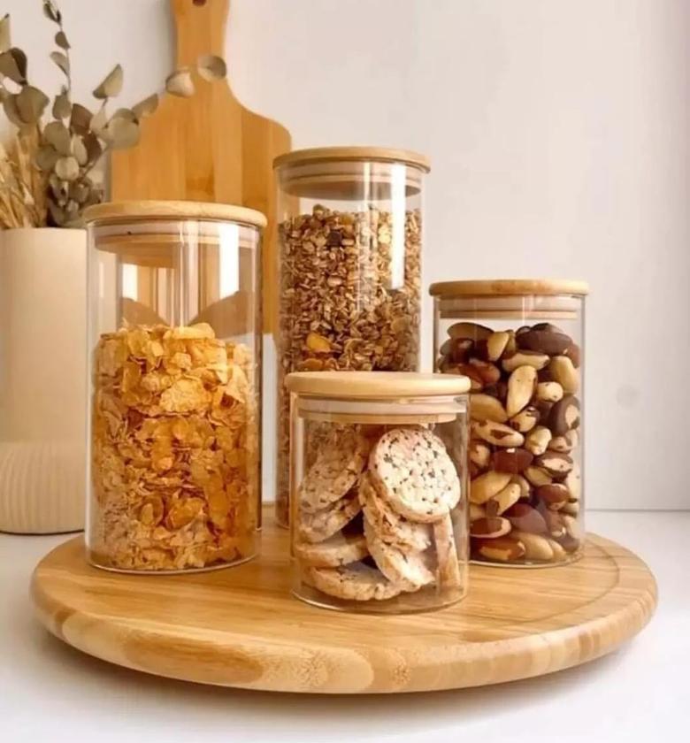 Single layer Bamboo rotating spice rack/Lazy Susan image