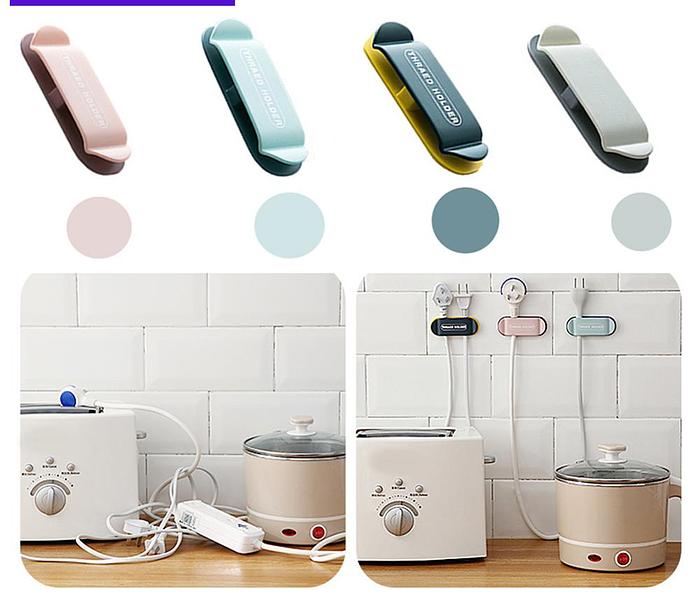 4pcs set Wire Holder Thread Holder No hook No hole Adhesive Cable Organizer Desktop Wire Management Clip image