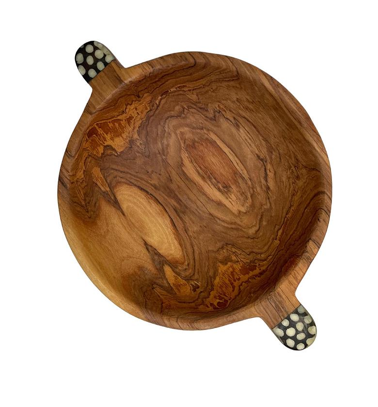 Rustic Olive Bowl (Wood & Bone) image