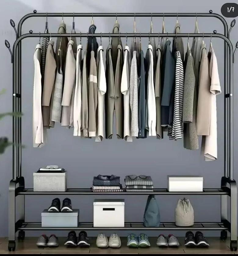 Double Pole Clothing Rack image