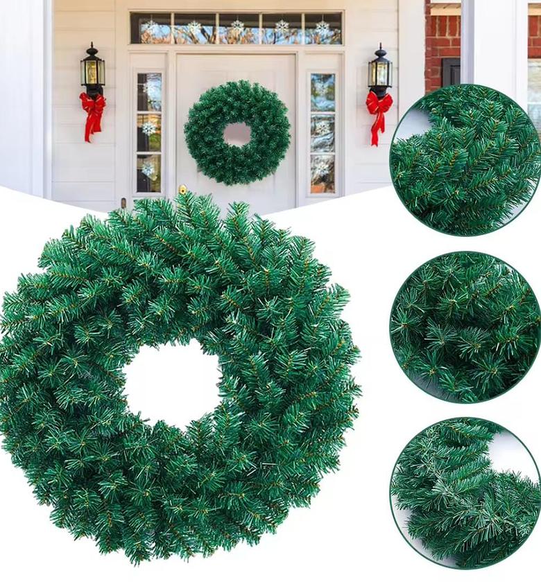 40cm Green Christmas Door Wreath image