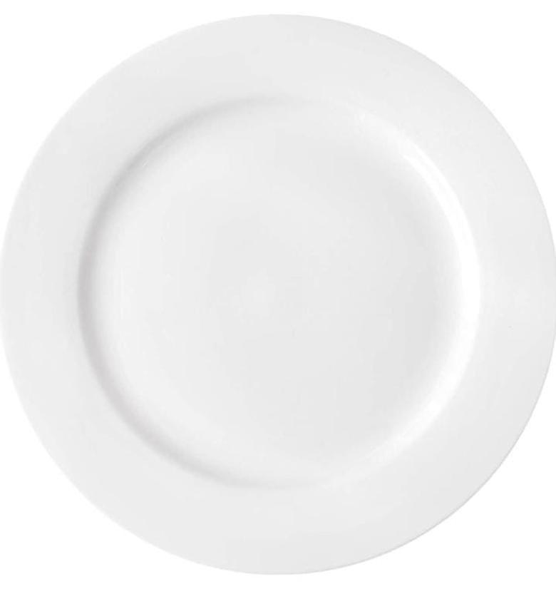 Round white ceramic plate 11' image