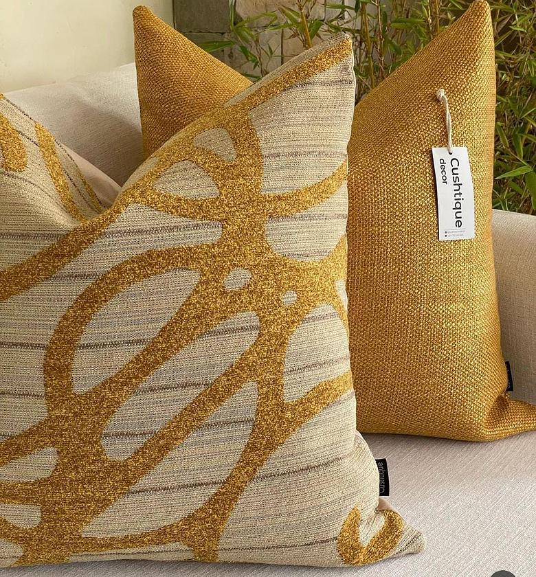 Vine Mustard Cushion image