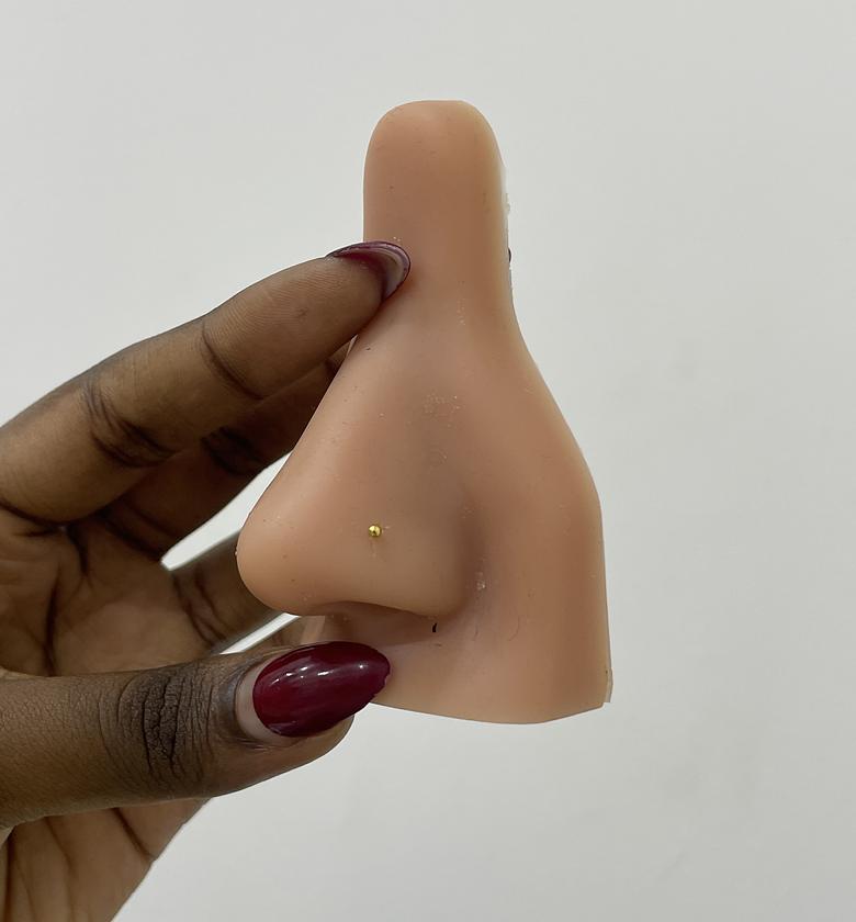 Solid cork screw nose ring  image