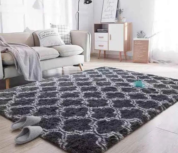 Pattern fluffy carpet soft patched image