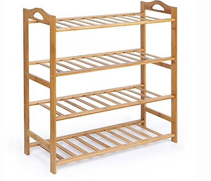 4 Layer Bamboo Wooden Shoe Rack image
