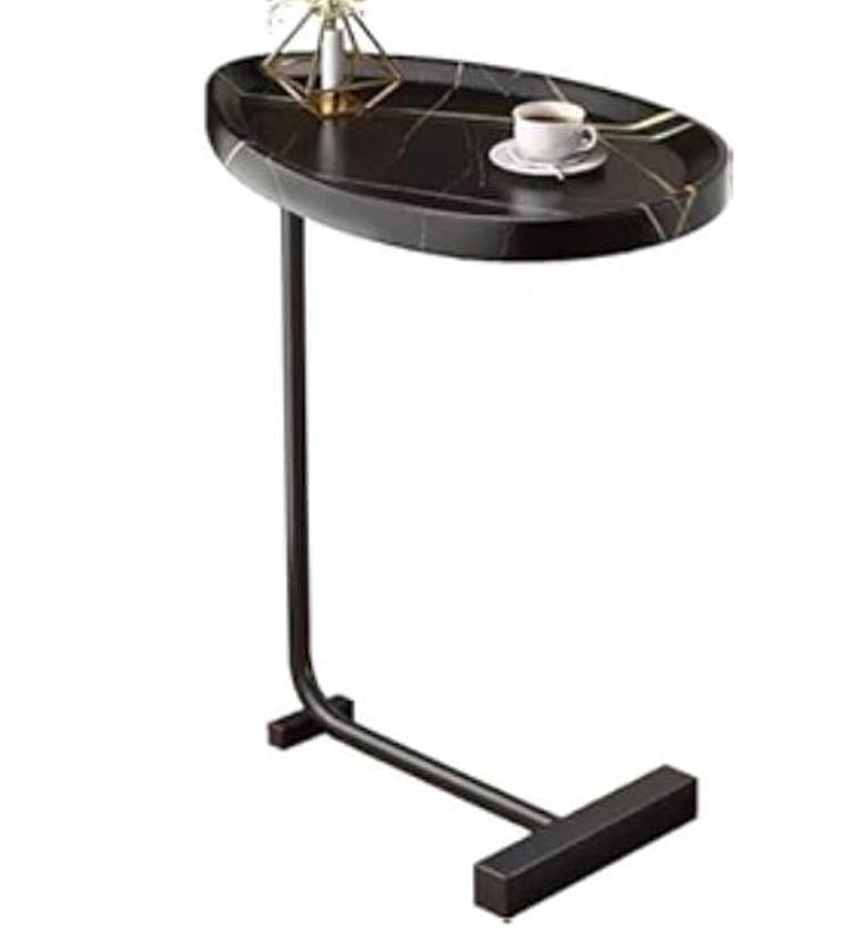 Exquisite High quality oval shaped side table ,   3colours marble white,brown and marble black image