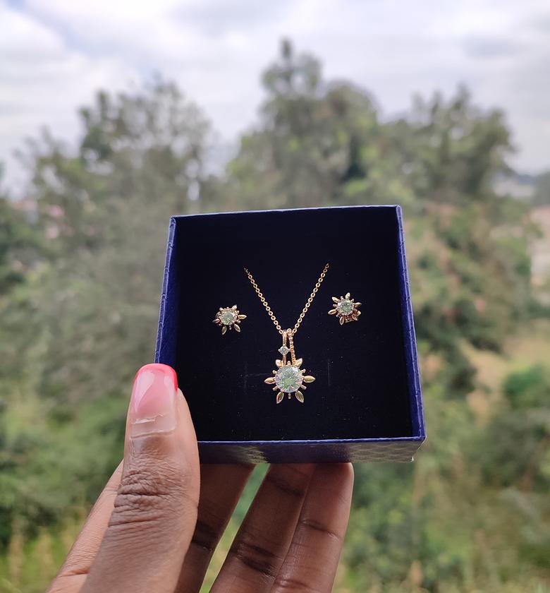 Aura Necklace + Stud Set image