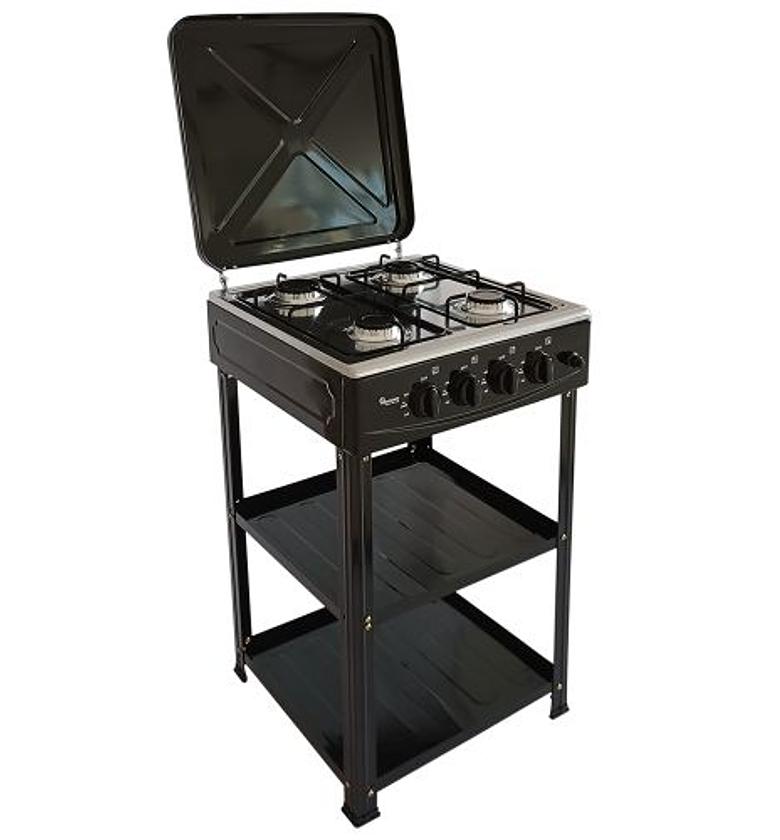 Ramtons RG/547-GAS COOKER 4 BURNER STAINLESS STEEL WITH STAND  image