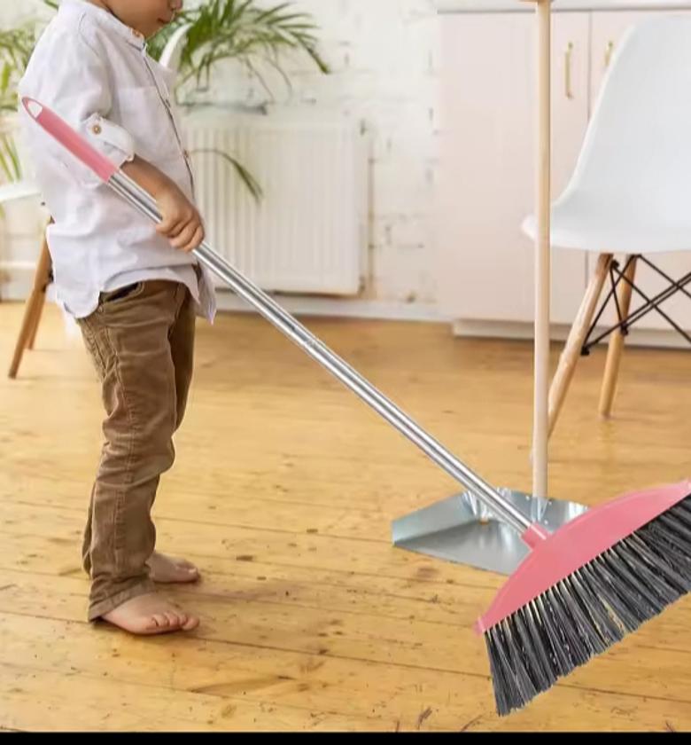 Floor Sweeping broom with dustban image