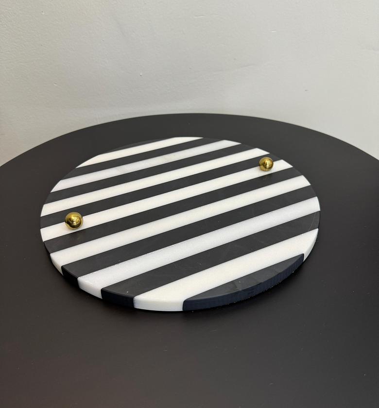 Monochrome marble tray image