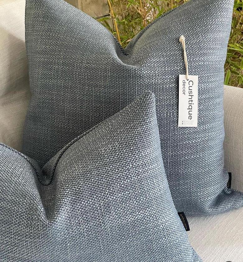 DRENCHED BLUE CUSHION image