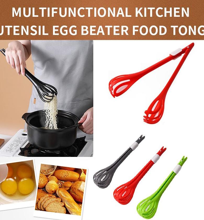 Eggbeater serving tongs mini scoops egg white beater ,mini whisk dough whisk blender for fruit silicone cooking spoons pastry dough food tongs multifunction image