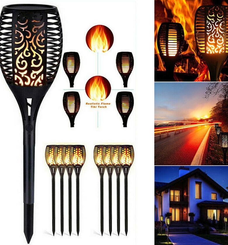 SOLAR LAMP. 6 pieces LED solar flame lamp  image