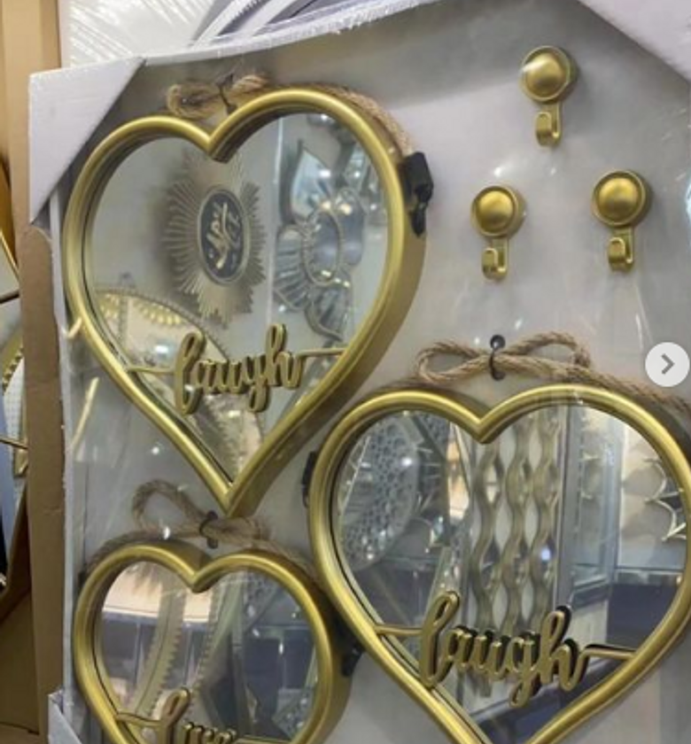 3pc happy heart mirrors  image