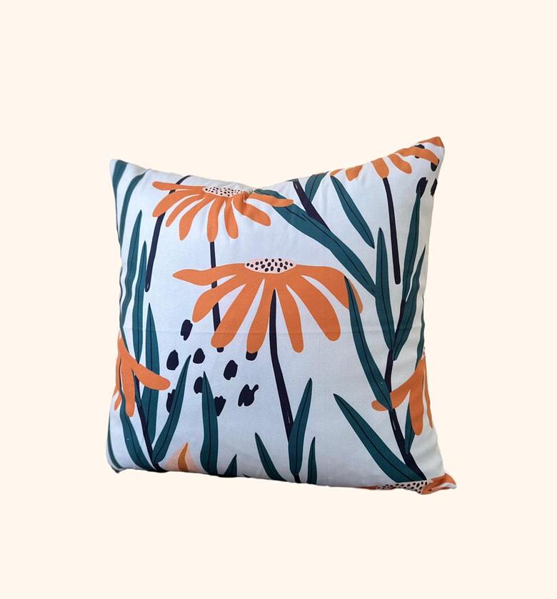 Sunflower soft velvet cushion cover image