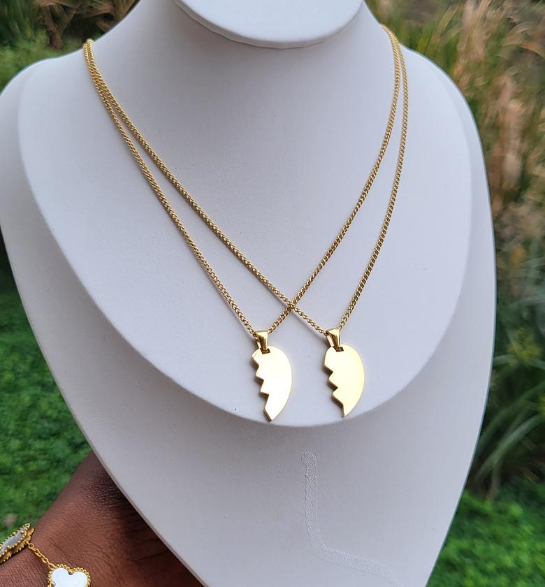 Two in one loveheart necklace  image